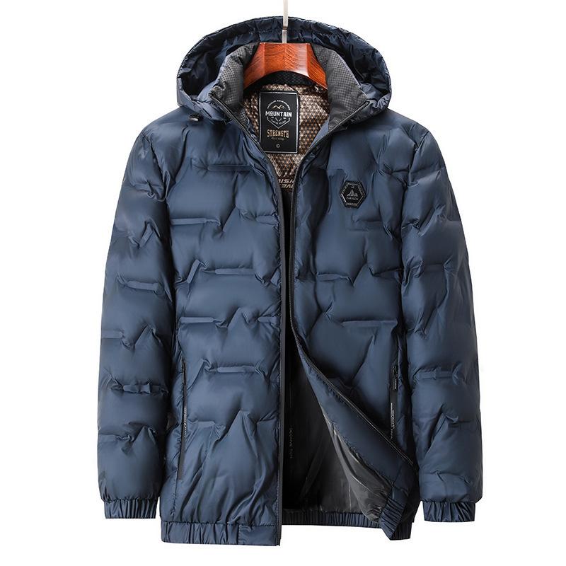 Middle-aged Men's New Winter Stand-collar Cotton Jacket Short Thickened Warm Daddy's Cotton Jacket Large Size Cotton Jacket