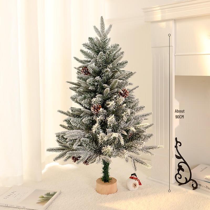 Lilang 90CM PE Mixed Pine Snow Desktop Christmas Tree