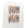 Island Necklace Atmosphere Pink Gold Side Light Cat Eyes Flash Fingertip Sequins A Thousand Gold Sense Wear Armor