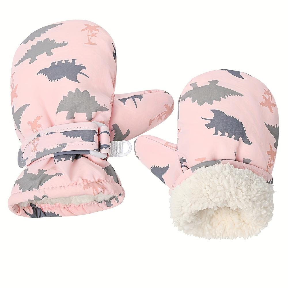 1 Pair of Infant Mittens, Winter Outdoor Quick-Drying Gloves for Boys and Girls, Easy-To-Wear Velvet Warm Mittens for Children