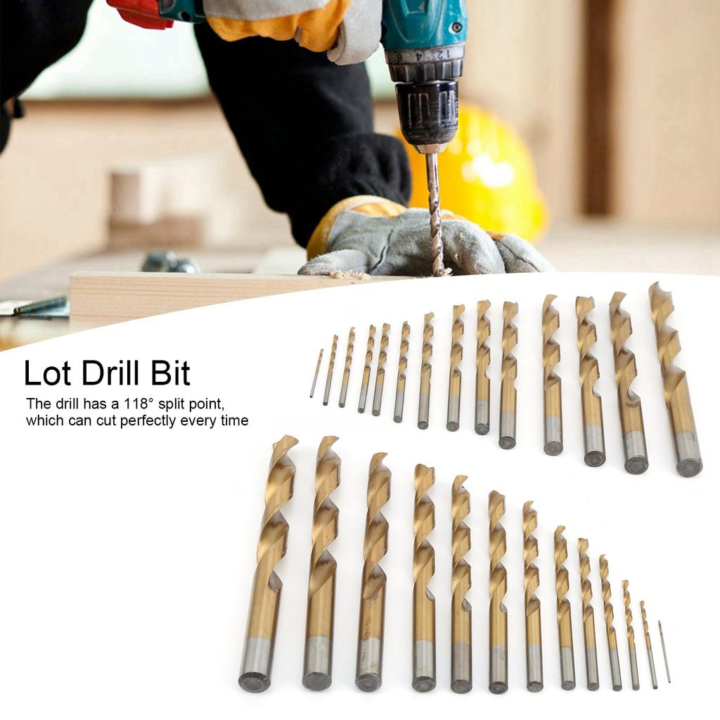 Metric Drill Bits Set with Storage Box High‑Speed Steel for Iron Alum Inium Wood Plastic Drill Bit Set Twist Drill Bit