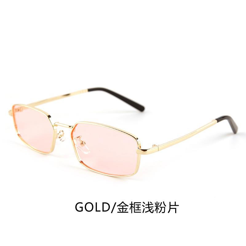 Retro small frame square sunglasses, popular among female influencers, hip-hop style, unique design, UV protection, fashionable and trendy eyewear