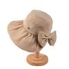 New big brim sun hat women's summer Korean version sun protection bucket hat casual versatile sun hat peach heart bow