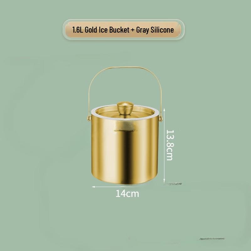 Stainless Steel Double-Layer Wine Ice Bucket