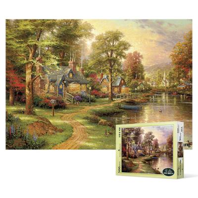 500 Piece Jigsaw Puzzle - Hometown Lakeside, Popular Korean Puzzle