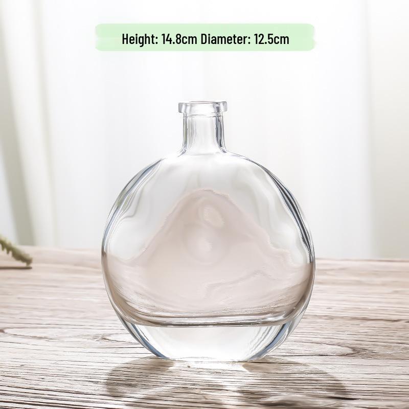 Small French Retro Glass Vase for Flowers and Hydroponics