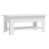 Vidaxl Coffee Table, White, 102X55X42 Cm, Wood-Based Material