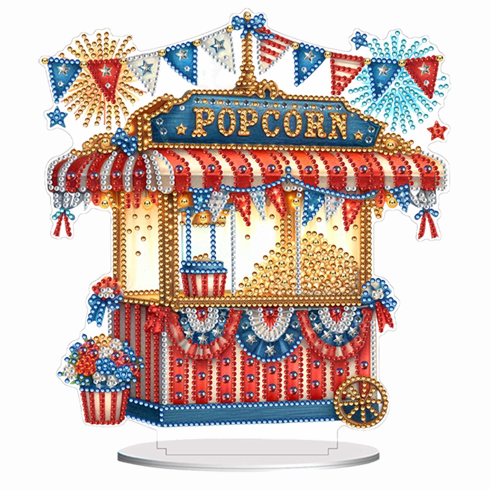 

Acrylic Special Shape School Bus Desktop Diamond Art Kits Rhinestones Desktop Ornaments 5D DIY Diamond Art Tabletop Decorations