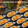 2Pcs Reusable Oysters Grilling Pan Grillable Seasoning Trays  All Kind Shells