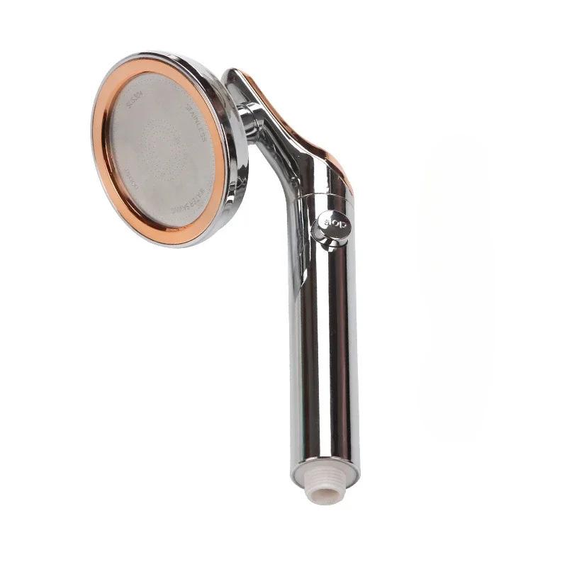 Universal pressurized shower with one-key water stop hand showerhead bath switch pressurized shaking head shower