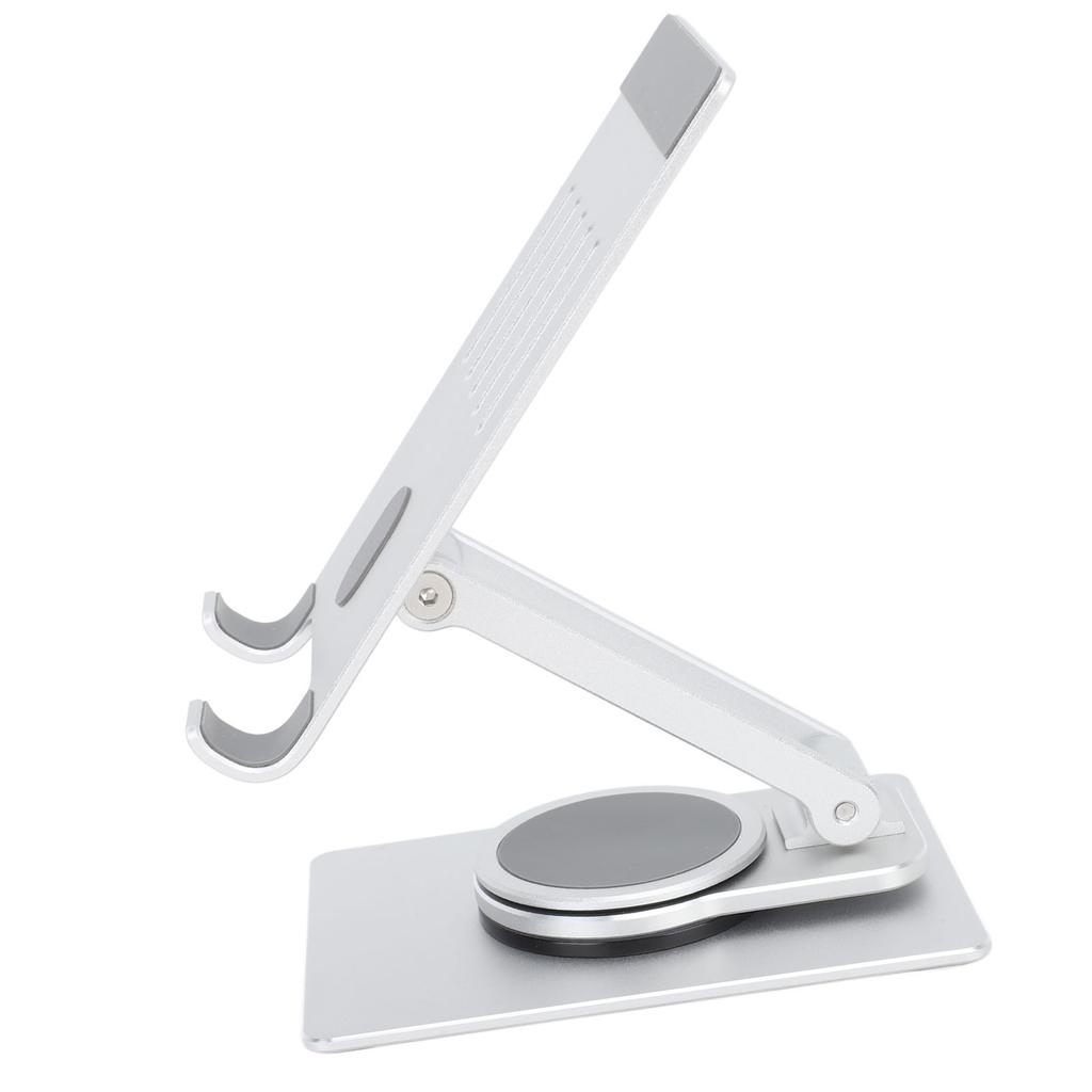 Phone Stand Silver Phone Holder 360 Degrees Rotation Foldable Aluminium Alloy Stable Support Phone Accessory for Tablets