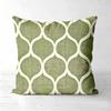 Retro Olive Green Geometric Wave Throw Pillow Covers Pattern Cushion Cover Suitable For Sofa Bedroom Car Pillow Cover
