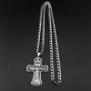 Vintage Jesus Crucifix Orthodox Greek Cross Necklace For Men Women Punk Stainless Steel Christian Pendant Amulet Jewelry Gift