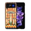 Boho Hippie Pilz Sonnenaufgang Handyhülle Für Samsung Z Flip 7 6 5G Galaxy Z Flip4 Z Flip5 Z Flip3 Hülle Schwarze Harte PC Schale Schutz