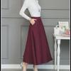 Korean-Style Mid-Length High Waist Elastic Skirt for Women