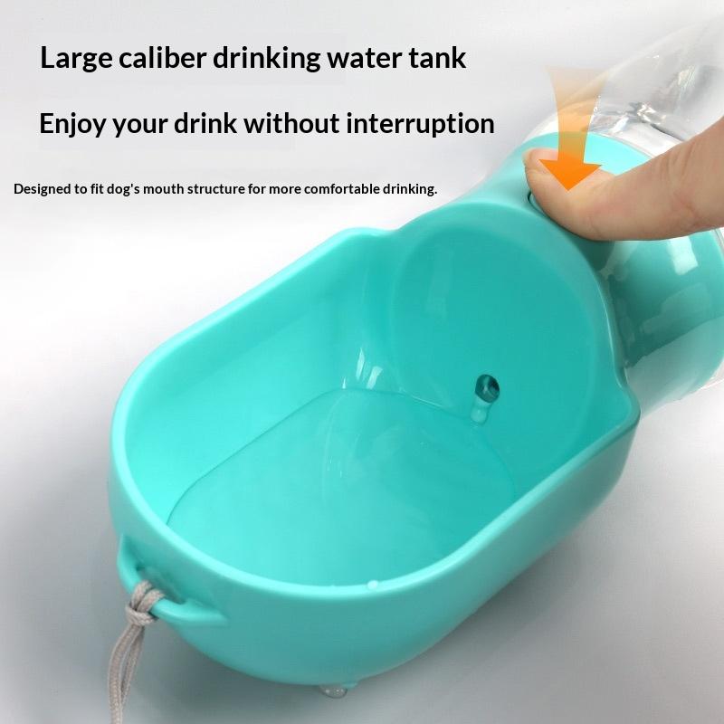 Auslaufsichere 2-in-1 Hundewasserflasche mit Futteraufbewahrung, tragbarer Haustier-Wasserspender für Spaziergänge, Reisen, Outdoor-Aktivitäten
