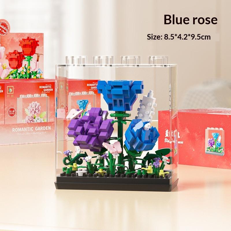 Bouquet Sunflower Potted Plant Micro Building  Eternal Flower Model Diy Home Desk Decoration Brick Toys Gift