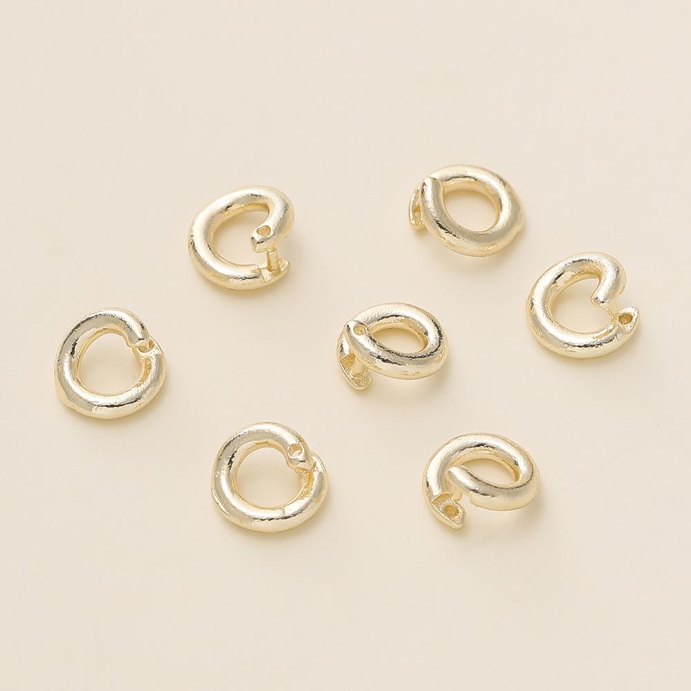 10Pcs/Pack 14/18K Gold Color Plated Open Jump Rings Split Rings Connector For Necklace Bracelets Jewelry Making Accessories