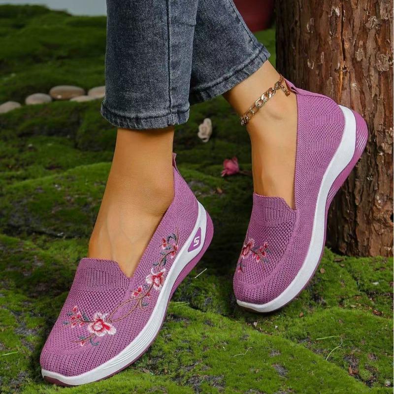 

Летняя тканевая обувь Ретро обувь Дышащая плоская обувь с плетением муха 41 фиолетовый