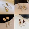 Silver Needle Irregular Pearl Earrings Korea Dongdaemun Ins Style Design Stud Earrings Retro Earrings