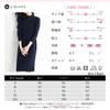 Knit Long Knee Childbirth Spring Party School for Easy To Care College Mature Pajama Top and Bottom Long with Sleeves Navy [J Scott] Dress,
