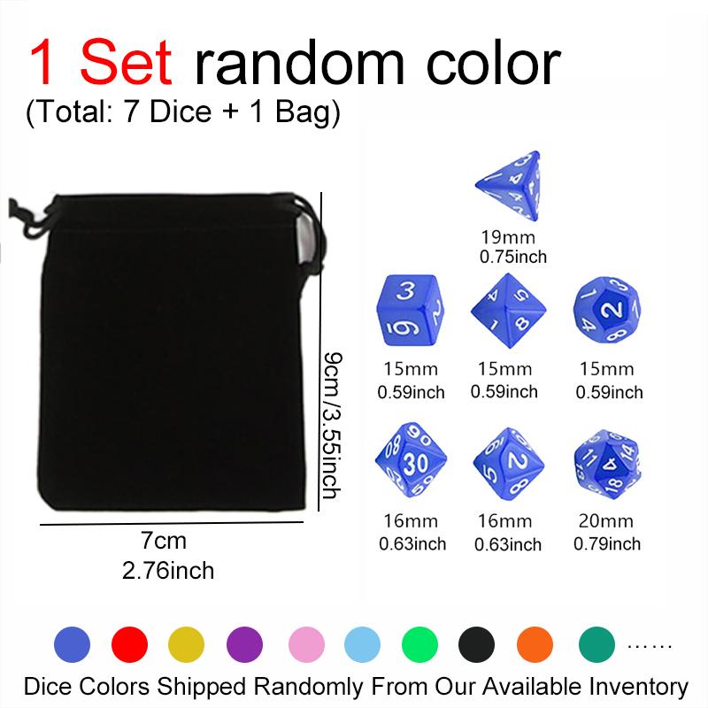 

1~10set DND Dice Polyhedral Dice RPG High Quality Dice Game Set Various Wonderful Colours for Festival Gathering Game TMZ
