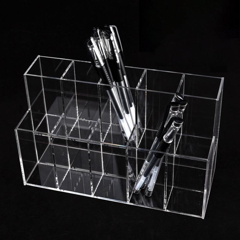 Clear Acrylic Neutral Pen Holder Eyebrow Pencil Display Stand Ballpoint Pen Storage Rack Shelf Supermarket Store Display Stand