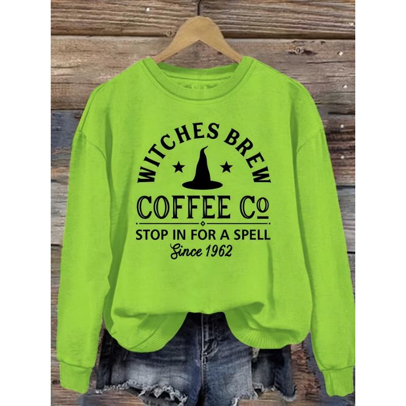 Halloween Print Winter and Autumn Women's Round Neck Casual Sweatshirt