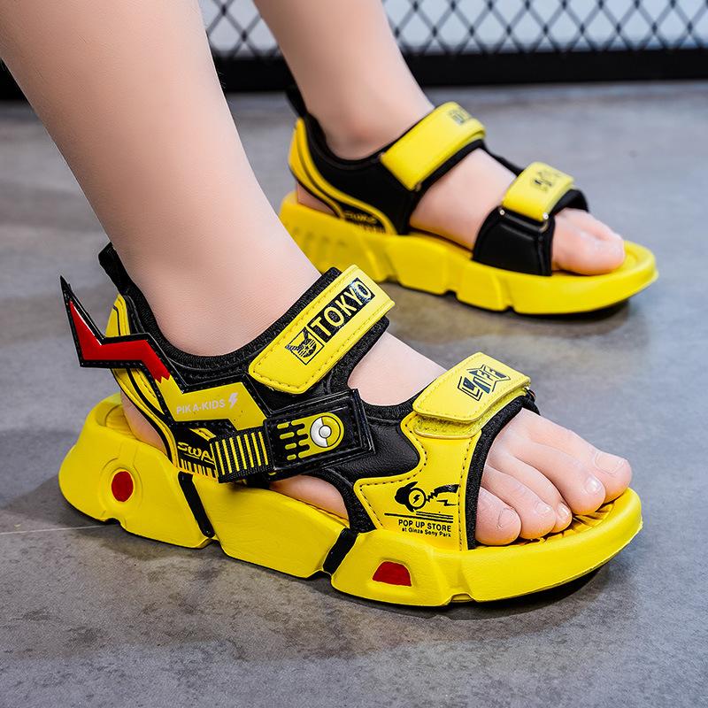 Children's Sandals 2025 Summer New Sports Sandals Primary School Students Middle School Boys Non-slip Deodorant Beach Shoes