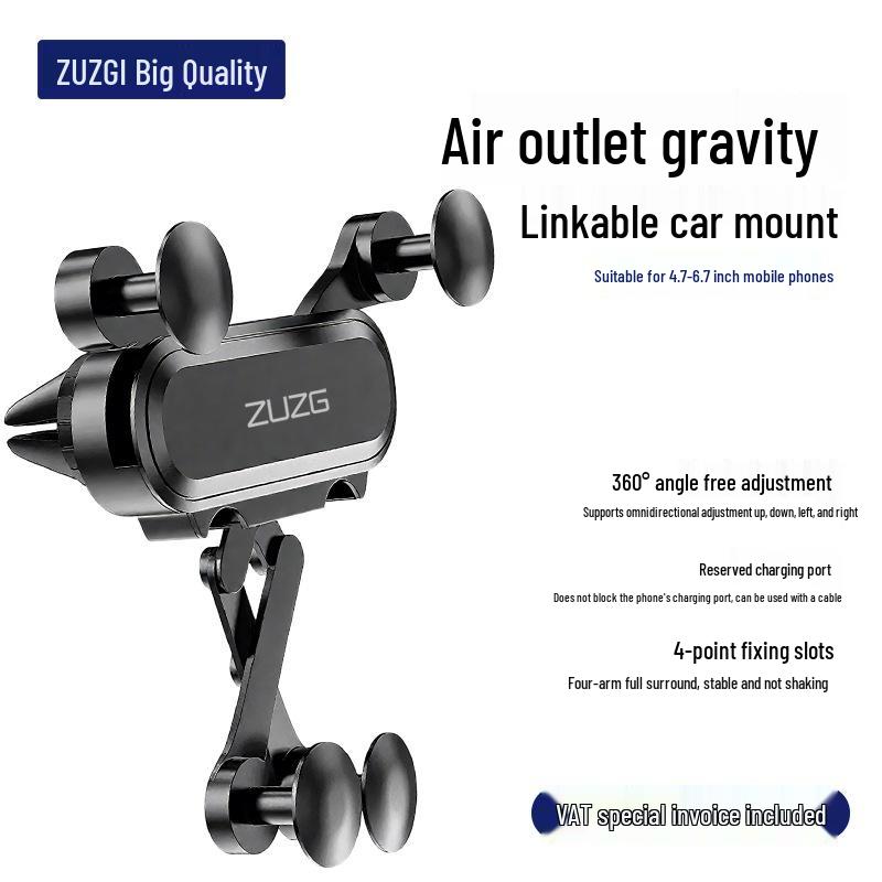 Da Zhi Universal Car Phone Holder: High-Quality Air Vent Mount with Multifunctional Navigation Bracket