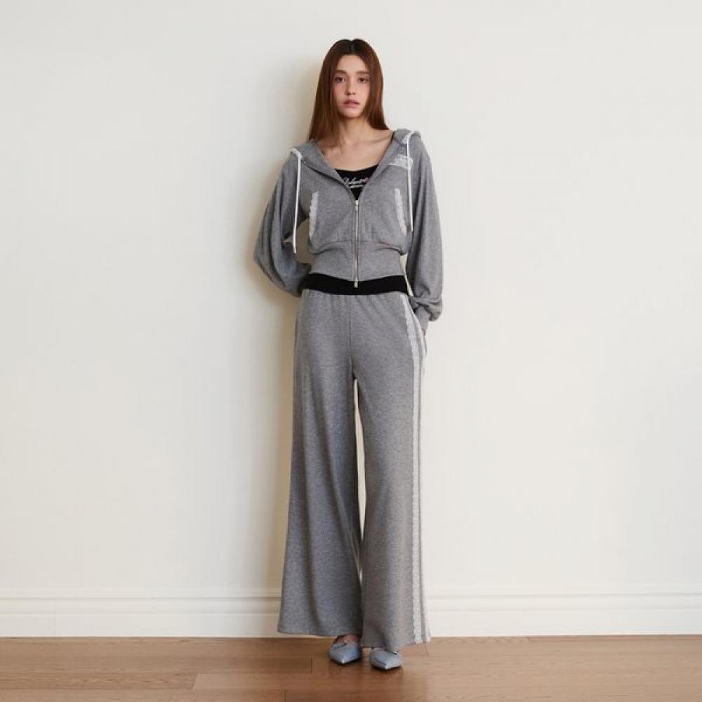 EGOIST Lace Trimming Two Way Zip Up Jumper Es2ojp03