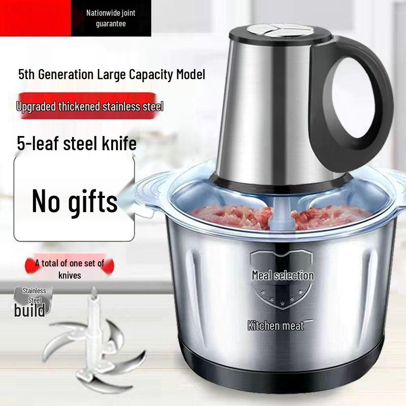 

Multifunctional Electric Meat Grinder & Food Processor - Blender, Mixer, Garlic Paste & Chili Maker Includes 1 Blade