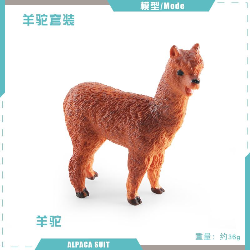 Wild Animal Alpaca Miniatures Solid Simulation Model Figures Home Decor Zoo Education Toy Collection Ornaments Kids Gifts