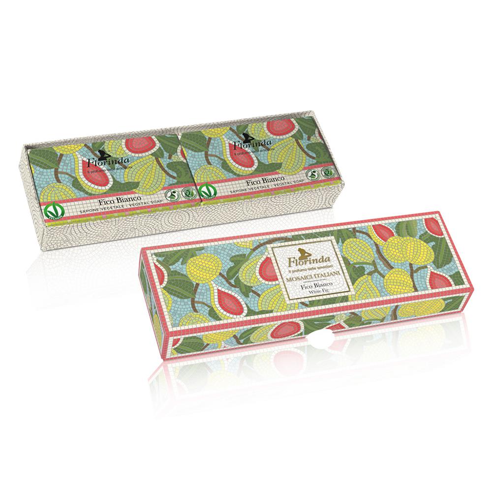 

Твердое мыло Florinda Fico Bianco Mosaic White Fig, 200 г, 2 набора