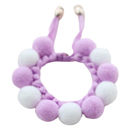 Handmade Plush Balls Stitching Collar Dog Cat Neck Strap Scarf Bib Pet Supplies