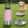 3 in 1 Stainless Steel Pet Water Bottle Multi-layered Detachable Dog Feeding Bottle Leak-proof Large Capacity