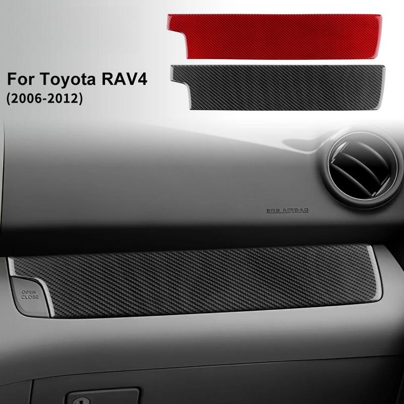 Real Soft Carbon Fiber Sticker For Toyota RAV4 2006 2007 2008 2009 2010 2011 2012 LHD RHD Car Co-pilot Panel Trim Accessories.