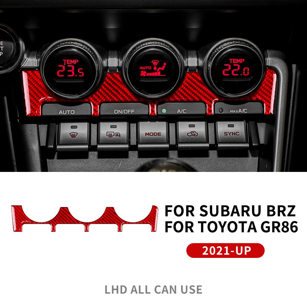 Sticker For Subaru BRZ Toyota GR86 2025 2025 2025 2025 Air Conditioning Adjustment Panel Real Carbon Fiber Interior Accessories