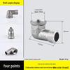 Four-Way Stainless Steel Inner and Outer Thread Elbow Reducer for Water Pipes