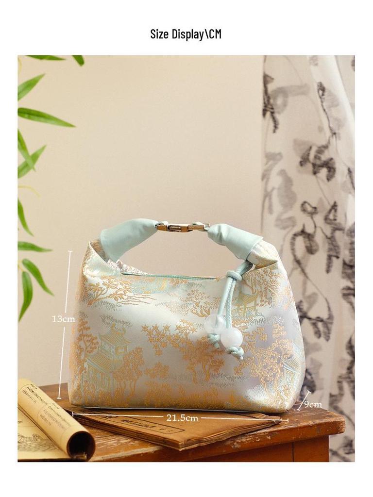 Chinese Embroidery Bridesmaid Gift Bag, Practical Wedding Handbag for Best Friend