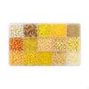 15 Colors Glass Beads Set for Bracelet Making Tube Kit Spacer Handcrafted DIY Craft