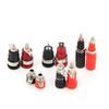 Nickel Plated Insulated Safety 4mm Banana Female Connector Jack Panel Mount Socket Binding Post nut Red+Black power plug