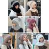 Winter Thermal Balaclava Neck Warmer Knitted Hat Neck Scarf Cap Beanie Hat Scarf