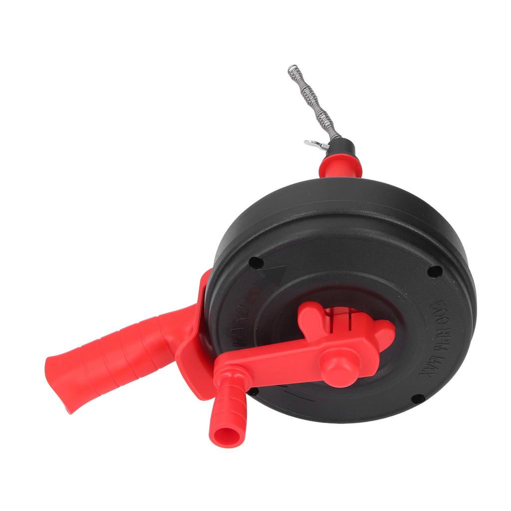 Drain Auger Manganese Steel Spring Multipurpose Plumbing Pipe Unblocker Clog Remover for Kitchen Bathroom Red 5m