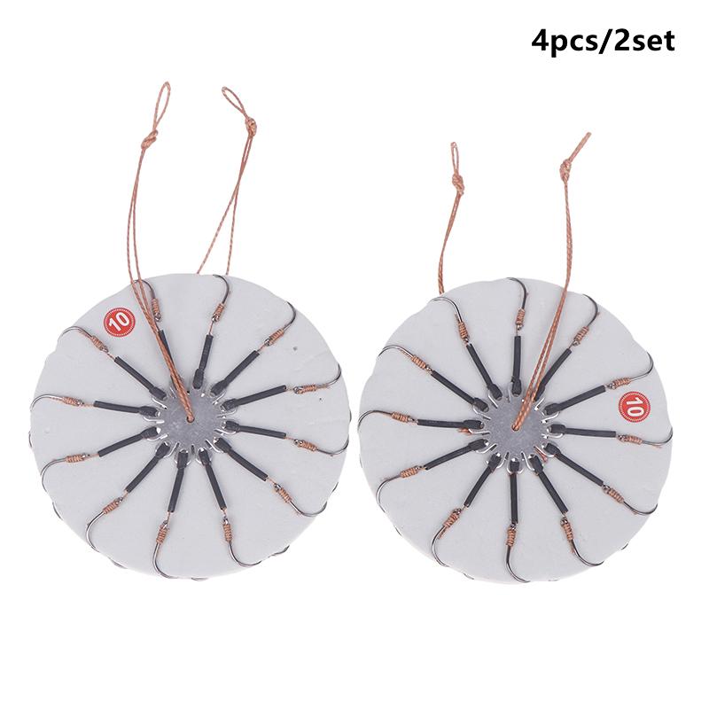 

4Pcs/2Set 7# 9# 10# Carp Bait Fishhooks For Fishing Flap Explosion String Hook Prevent Winding Pe Lines With Hose 8 Hooks 10