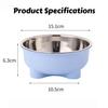 1/4PCS 600ml Capacity Stainless Steel Pet Bowl: Detachable, Easy-Clean Dog & Cat Dish with Non-Skid Bottom for Secure