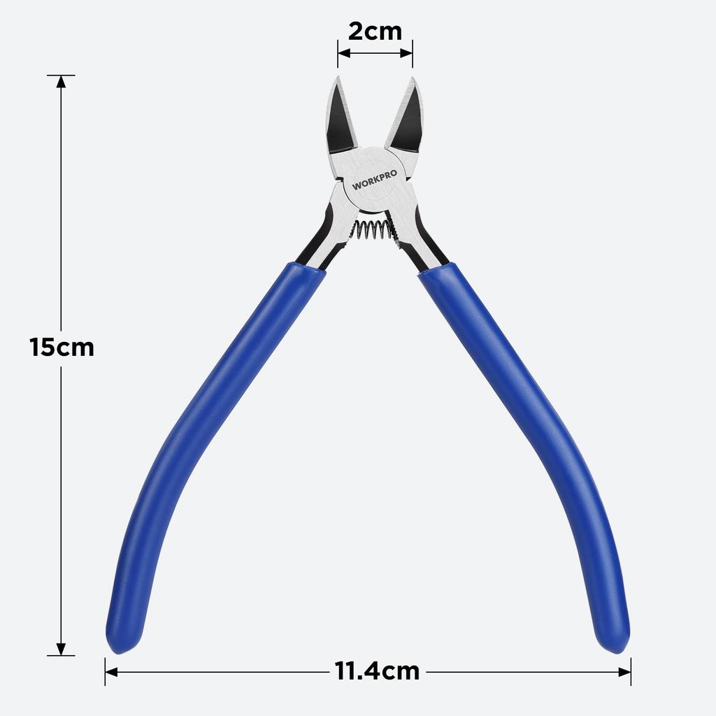WORKPRO Plastic Thin Blade Set of Diagonal Precision Wire Soft Copper Wire DIY Plastic For Handicraft Delicate Work Tools Nippers, Nippers, Nippers,