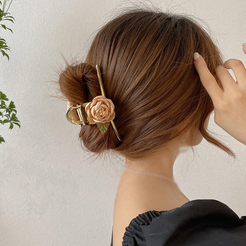 Women Hairpins Bowknot Flower Fashion Hair Accessories Large Size Clips Hairpin Hair Claw