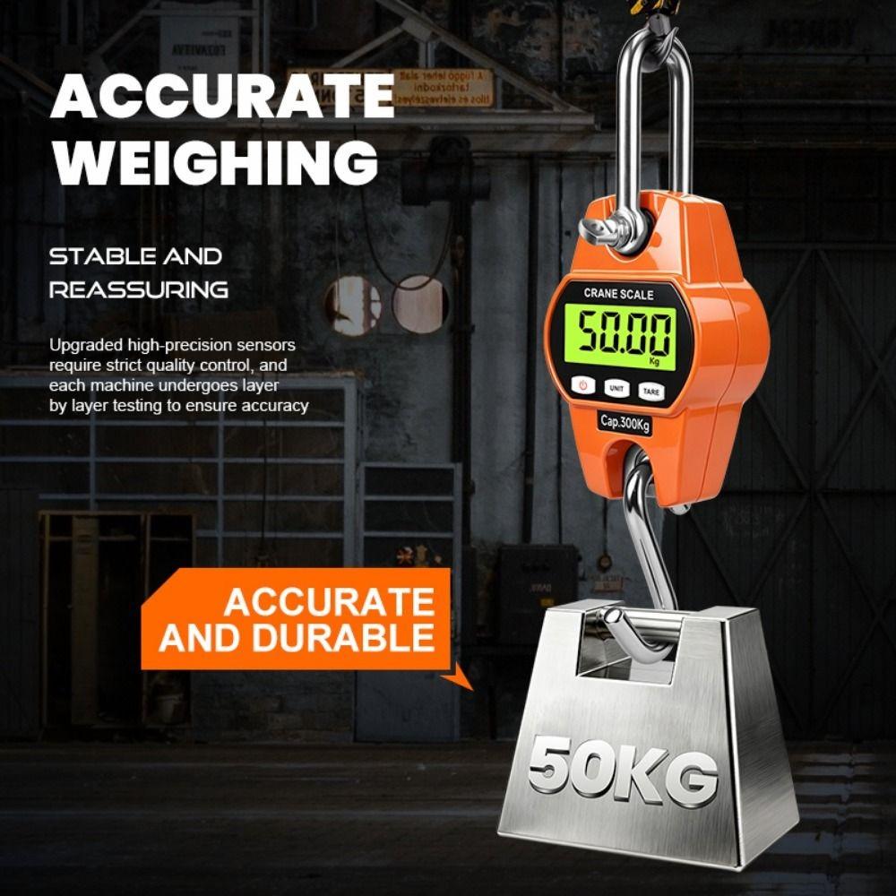 LCD Screen Digital Hanging Scale Aluminum Shell Crane Scale Electronic Hook Scale Household Use