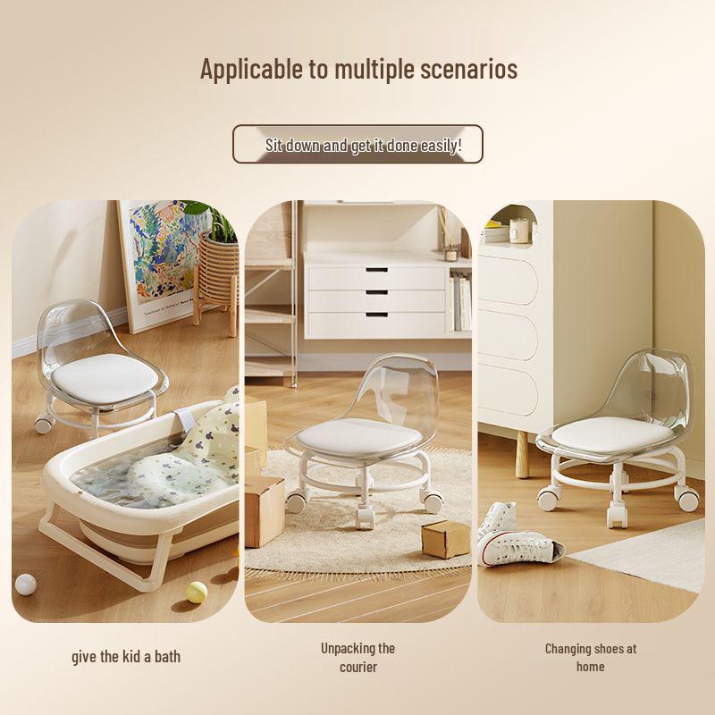 Kompakter Rollhocker mit Schwenkrädern – Ideal für Zuhause, Beauty oder den Gelegenheitsgebrauch